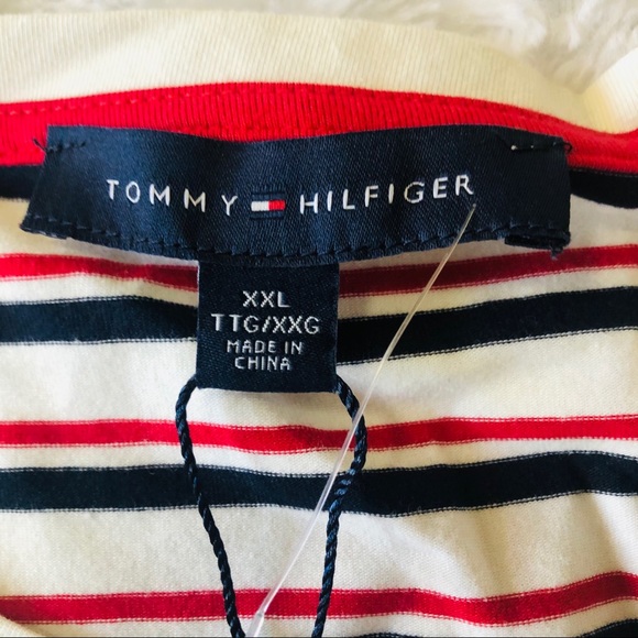 Tommy Hilfiger Blouse Casual Striped Short Sleeve - Picture 3 of 8